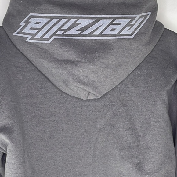 Revzilla MOTO Enthusiast Grey Hoodie - Picture 4 of 4